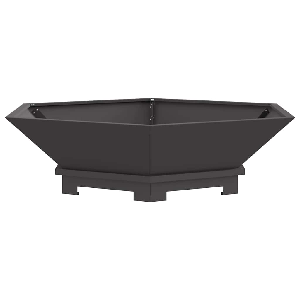 Vidaxl Feuerkorb schwarz 100 x 100 x 28 cm Stahl