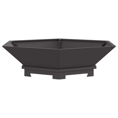 Vidaxl Feuerkorb schwarz 100 x 100 x 28 cm Stahl