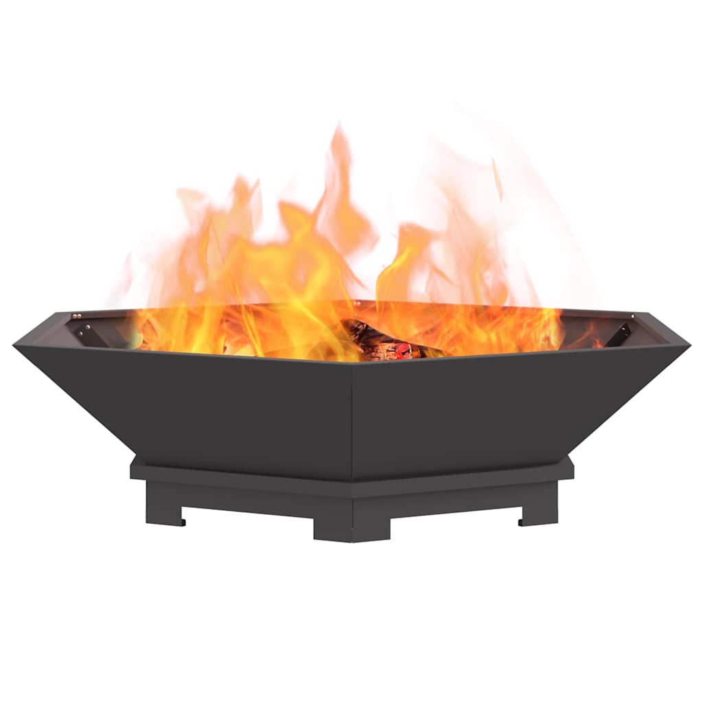 Vidaxl Feuerkorb schwarz 100 x 100 x 28 cm Stahl