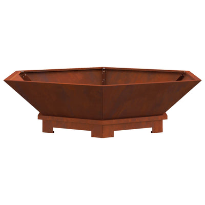 Vidaxl Vuurkorf braun 100 x 100 x 28 cm Cortenstahl