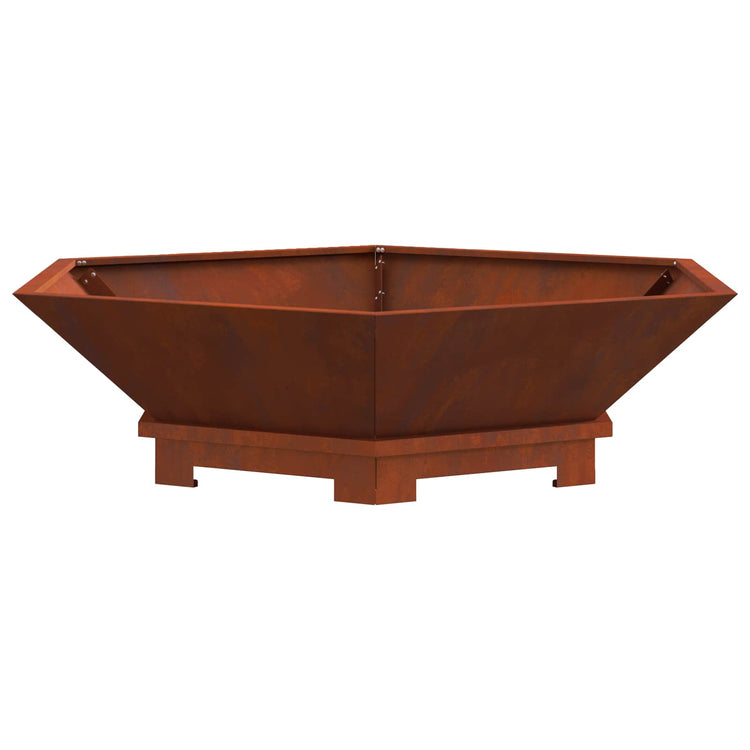 Vidaxl Vuurkorf braun 100 x 100 x 28 cm Cortenstahl