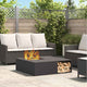 VidaXL Feuerkorb schwarz 100 x 100 x 30 cm Stahl