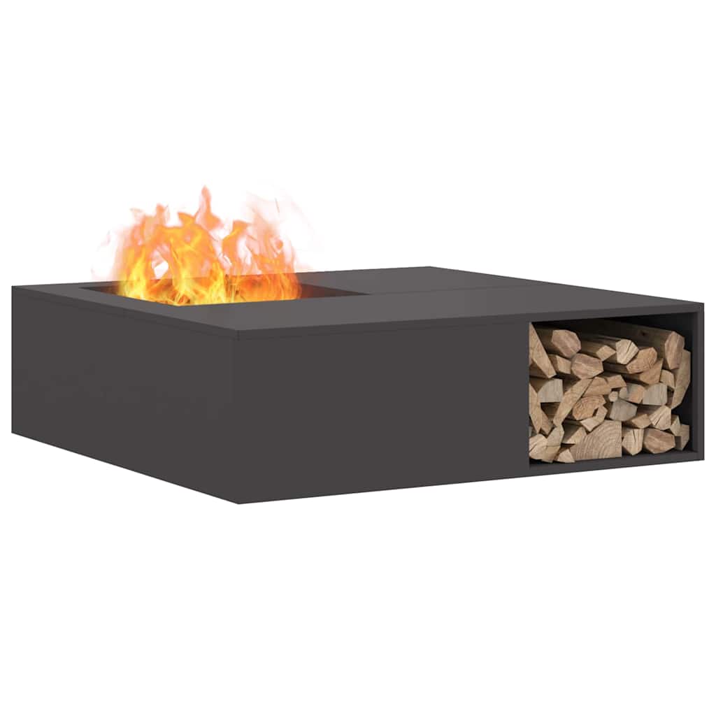 VidaXL Feuerkorb schwarz 100 x 100 x 30 cm Stahl