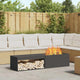 Vidaxl Feuerkorb schwarz 160 x 45 x 35 cm Stahl