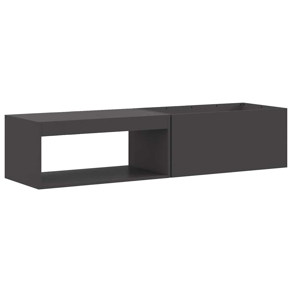 Vidaxl Feuerkorb schwarz 160 x 45 x 35 cm Stahl