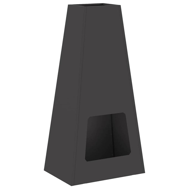 Vidaxl Feuerkorb schwarz 50 x 35 x 100 cm Stahl