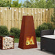 Vidaxl Feuerkorb braun 50 x 35 x 100 cm Cortenstahl