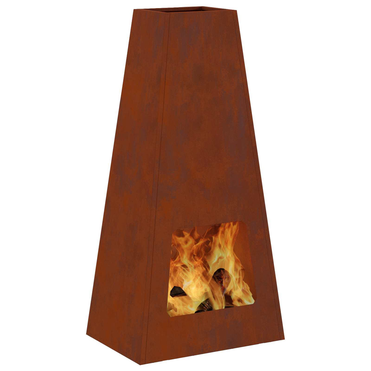 Vidaxl Feuerkorb braun 50 x 35 x 100 cm Cortenstahl