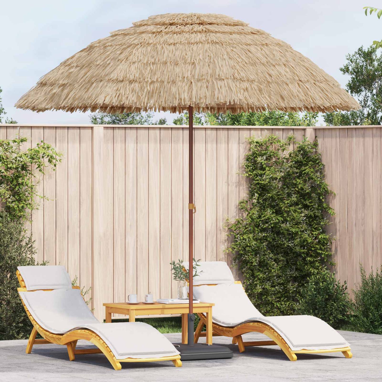 VidaXL Gartenschirm Natur 255 x 255 x 255 cm