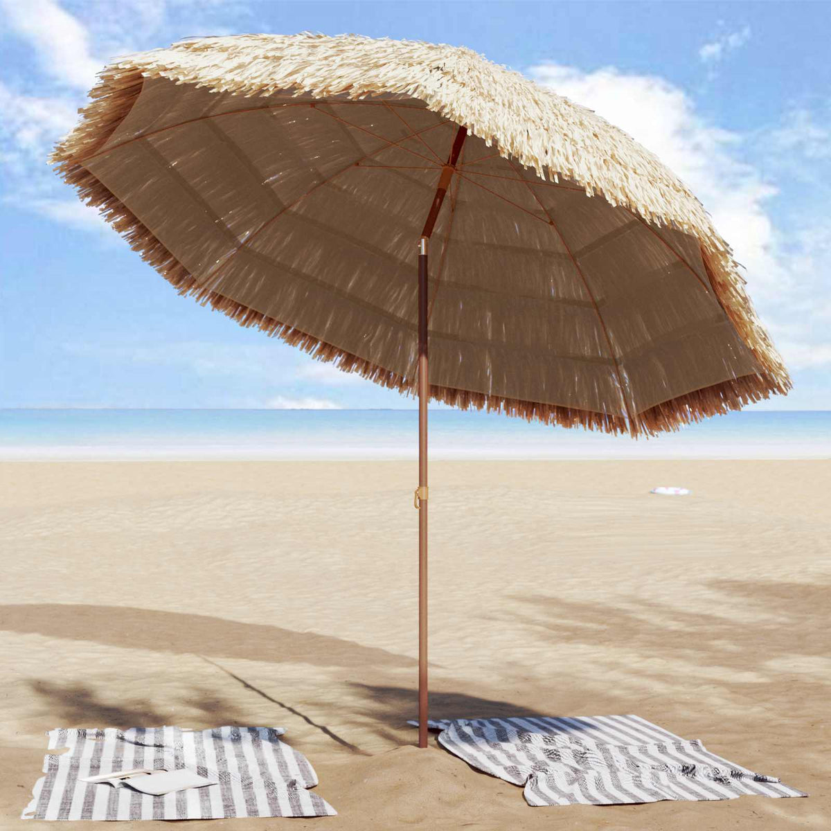 VidaXL Gartenschirm Natur 255 x 255 x 255 cm