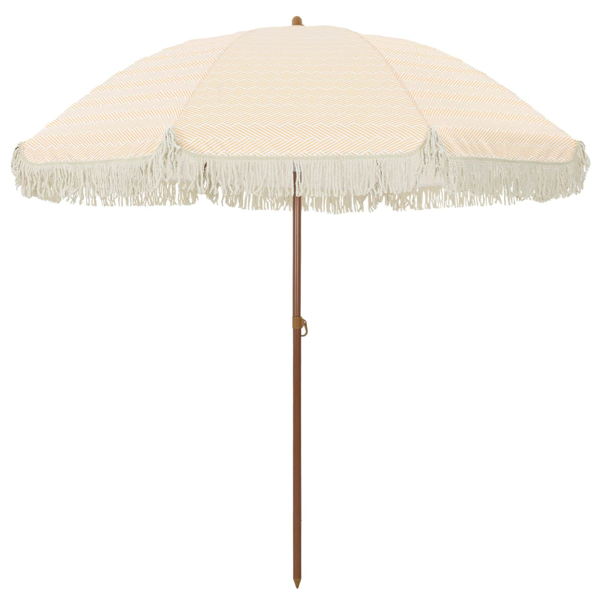 Vidaxxl Strandsonnenschirm Gelb und Weiß 205 x 205 x 210 cm Polyester und Stahl