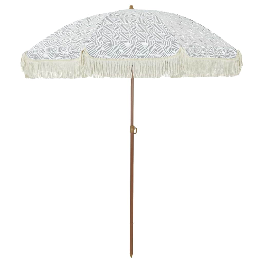 Vidaxl Strandschirm grau und weiß 160 x 160 x 196 cm