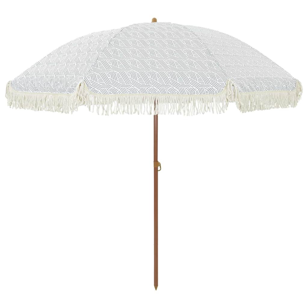 VidaXL Strandschirm grau und weiß 205 x 205 x 210 cm