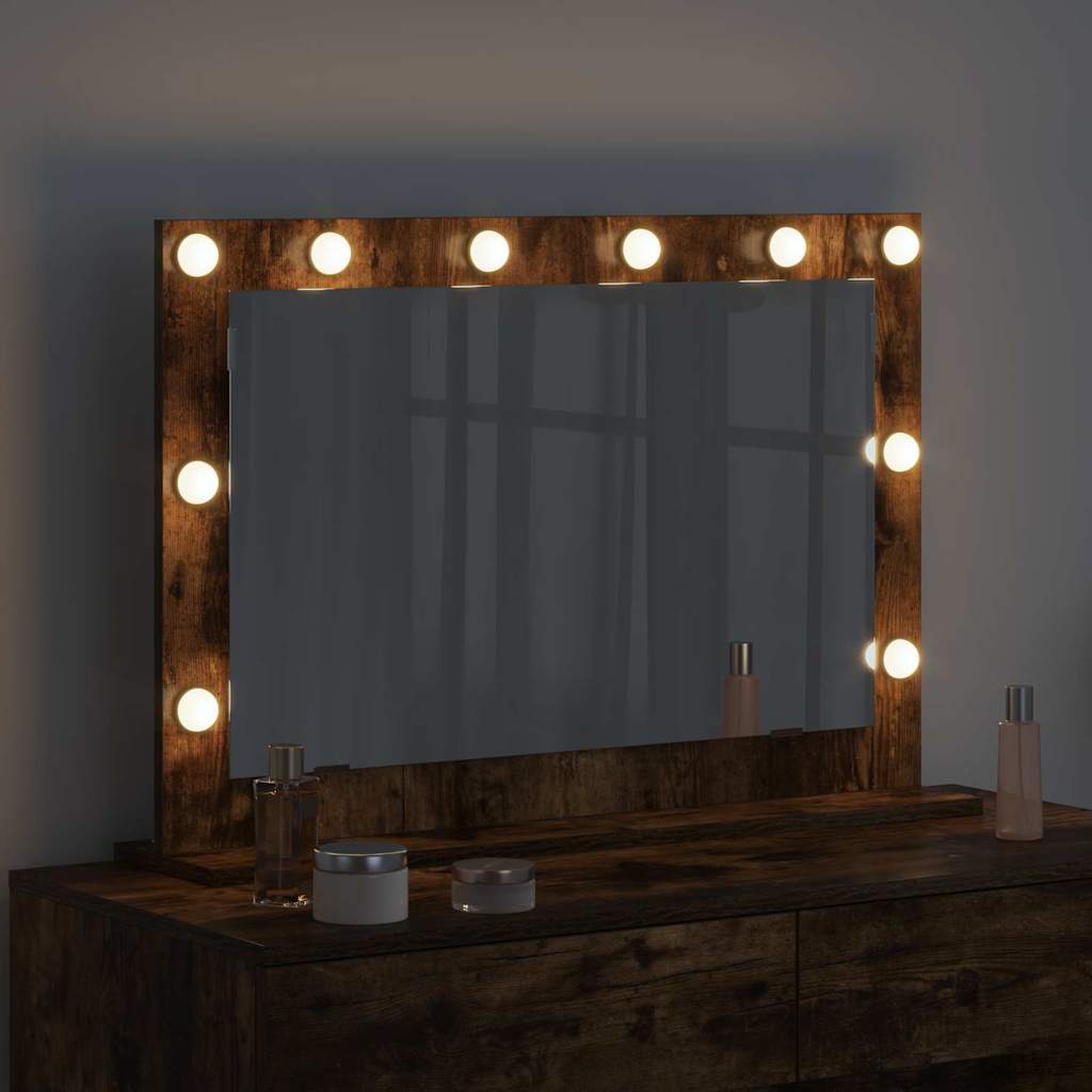 Vidaxx Schminkspiegel rechteckig Räuchereiche 80 x 55 x 18 cm