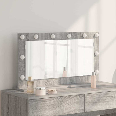 Vidaxx Schminkspiegel rechteckig grau sonoma 80 x 45 x 18 cm