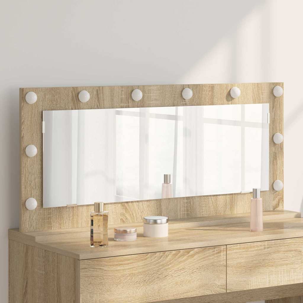 Vidaxx Schminkspiegel rechteckig Sonoma-Eiche 100 x 45 x 18 cm