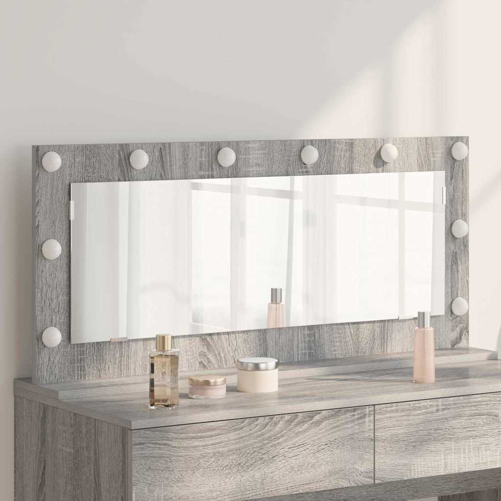 Vidaxx Schminkspiegel rechteckig grau Sonoma 100 x 45 x 18 cm