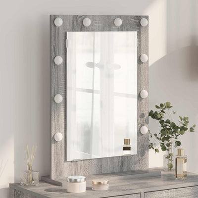 Vidaxl Schminkspiegel rechteckig grau sonoma 70 x 50 x 18 cm