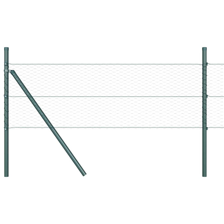 Vidaxl Zaunpfahl grün 10 x 0,4 m (25 mm Maschenweite) Stahl und PVC