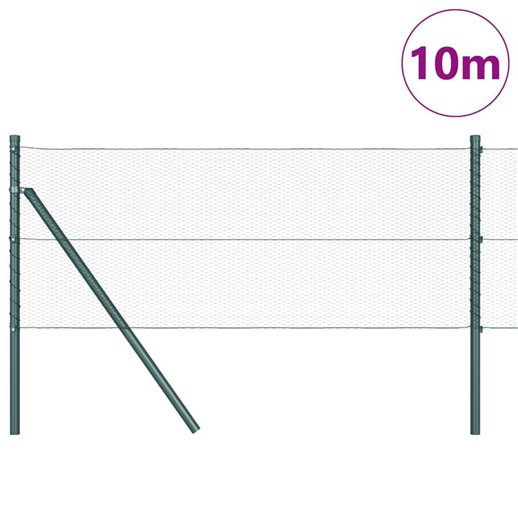 Vidaxl Zaunpfahl grün 10 x 0,6 m (13 mm Maschenweite) Stahl und PVC