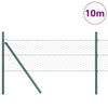 Vidaxl Zaunpfahl grün 10 x 0,8 m (36 mm Maschenweite) Stahl und PVC