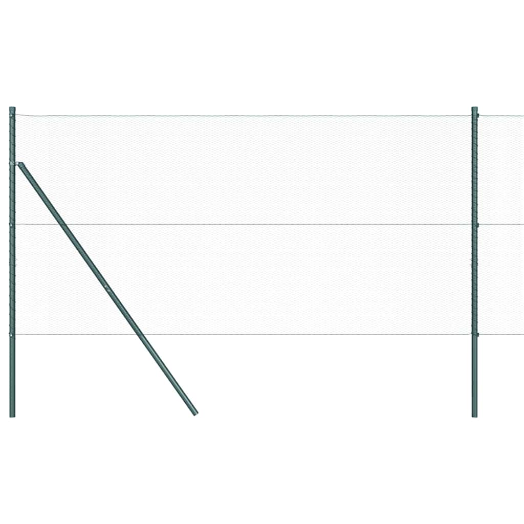 Vidaxl Zaunpfahl grün 10 x 1 m (13 mm Maschenweite) Stahl und PVC