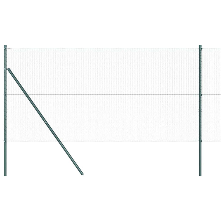 Vidaxl Zaunpfahl grün 10 x 1 m (13 mm Maschenweite) Stahl und PVC