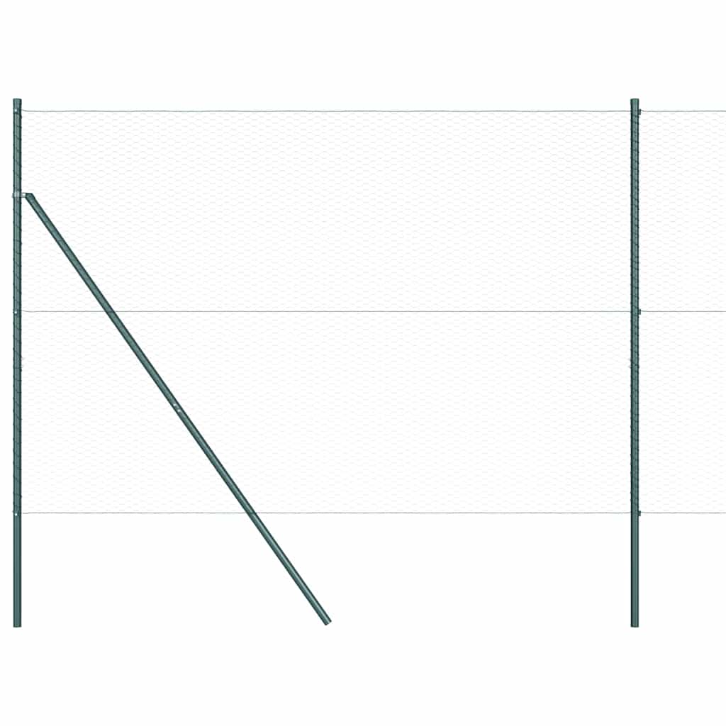 Vidaxl Zaunpfahl grün 10 x 1,5 m (25 mm Maschenweite) Stahl und PVC