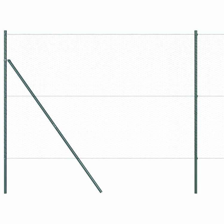Vidaxl Zaunpfahl grün 10 x 1,5 m (25 mm Maschenweite) Stahl und PVC