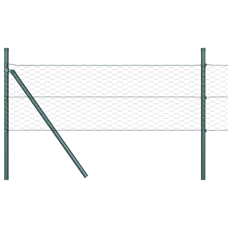 Vidaxl Zaunpfahl grün 50 x 0,4 m (36 mm Maschenweite) Stahl und PVC