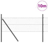 Vidaxl Zaunpfosten grau 10 x 0,5 m (36 mm Maschenweite) Stahl und PVC