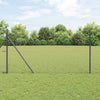 Vidaxl Zaunpfosten grau 10 x 1 m (36 mm Maschenweite) Stahl und PVC