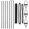 Vidaxl Zaunpfosten grau 10 x 1,2 m (13 mm Maschenweite) Stahl und PVC