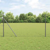 Vidaxl Zaunpfosten grau 10 x 1,4 m (50 mm Maschenweite) Stahl und PVC