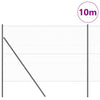 Vidaxl Zaunpfosten grau 10 x 1,5 m (50 mm Maschenweite) Stahl und PVC