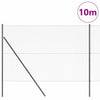 Vidaxl Zaunpfosten grau 10 x 1,6 m (13 mm Maschenweite) Stahl und PVC