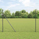 Vidaxl Zaunpfosten grau 10 x 1,6 m (36 mm Maschenweite) Stahl und PVC