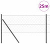 Vidaxl Zaunpfosten grau 25 x 0,6 m (50 mm Maschenweite) Stahl und PVC