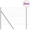 Vidaxl Zaunpfahl grau 25 x 1,5 m (50 mm Maschenweite) Stahl