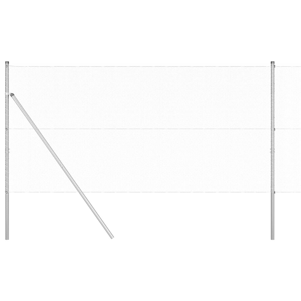 Vidaxl Zaunpfahl Silber 10 x 1,4 m (13 mm Maschenweite) Stahl
