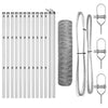 Vidaxl Zaunpfahl Silber 25 x 0,4 m (50 mm Maschenweite) Stahl