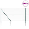 Vidaxl Zaunpfahl grün 10 x 1 m (13 mm Maschenweite) Stahl und PVC