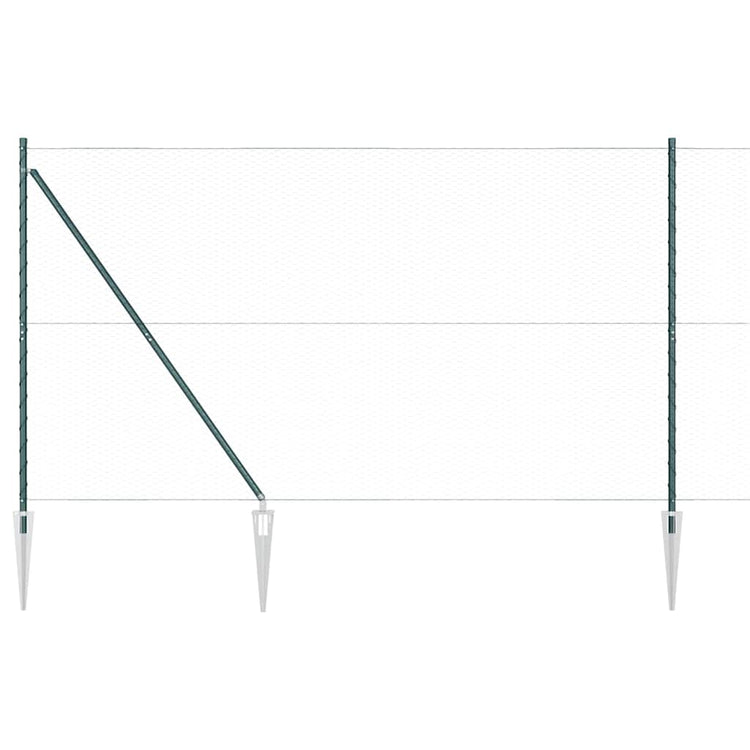 Vidaxl Zaunpfahl grün 10 x 1,5 m (25 mm Maschenweite) Stahl und PVC