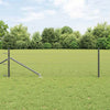 Vidaxl Zaunpfahl grau 25 x 0,8 m (25 mm Maschenweite) Stahl und PVC