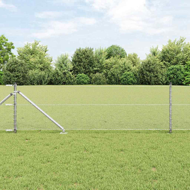 Vidaxl Zaunpfahl Silber 10 x 0,6 m (13 mm Maschenweite) Stahl