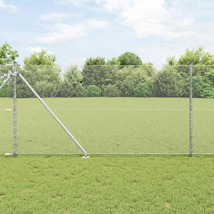 Vidaxl Zaunpfahl Silber 10 x 1 m (13 mm Maschenweite) Stahl