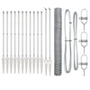 Vidaxl Zaunpfahl Silber 10 x 1,4 m (36 mm Maschenweite) Stahl