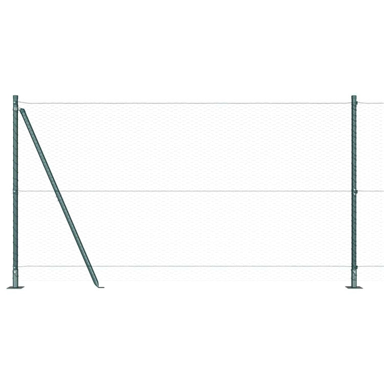 Vidaxl Zaunpfahl grün 10 x 1,2 m (25 mm Maschenweite) Stahl und PVC