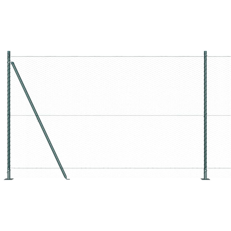 Vidaxl Zaunpfahl grün 10 x 1,6 m (25 mm Maschenweite) Stahl und PVC