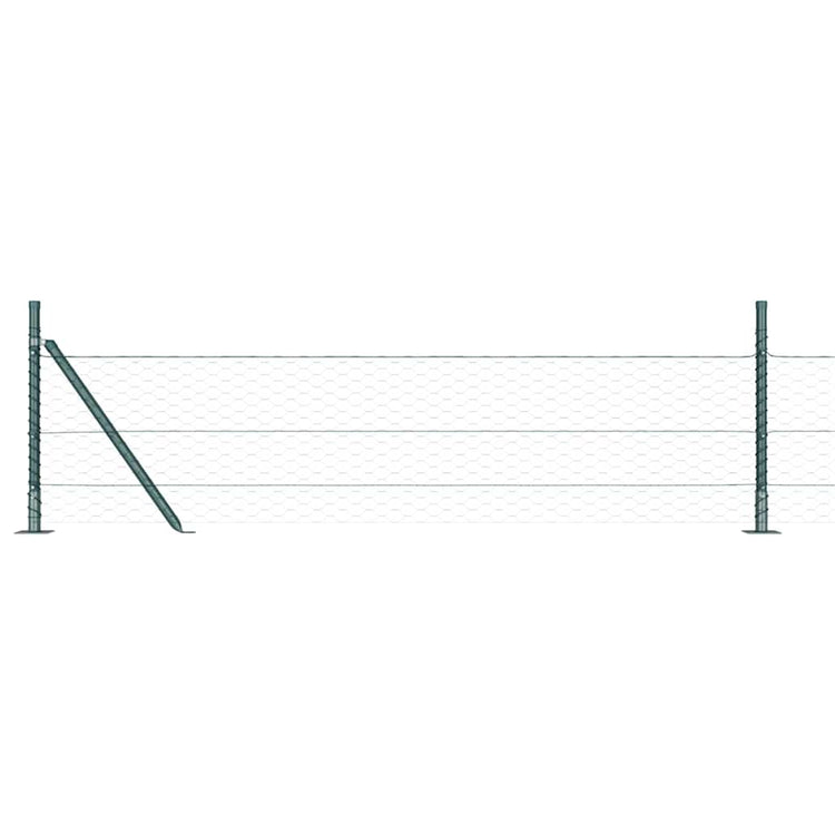 Vidaxl Zaunpfahl grün 25 x 0,5 m (36 mm Maschenweite) Stahl